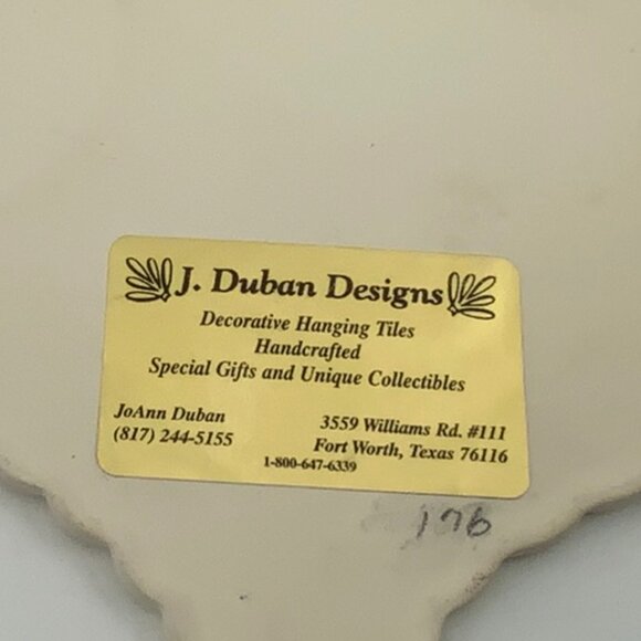 J Duban Designs Angel Proverbs Trust The Lord Heart Shaped Ceramic Wall Hanging - Picture 2 of 6